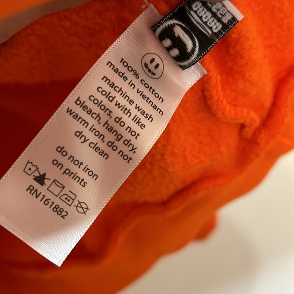 DREW HOUSE MASCOT HODDIE UNISEX SIZE XL ORANGE OVERSIZED PULLOVER NEW - Picture 7 of 10